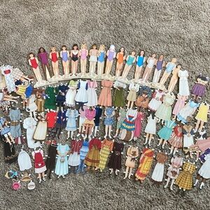 Huge lot of 1990s American girl doll paper, dolls, and clothing